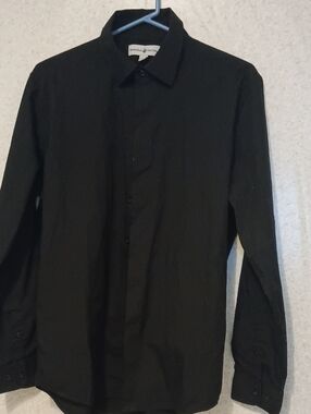 Beverly Hills Polo Club Black Men's Long Sleeve Dress Shirt